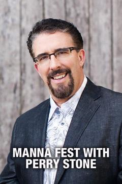 poster for Manna Fest with Perry Stone