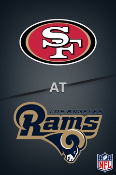 poster for 49ers @ Los Angeles Rams